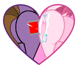 Size: 860x756 | Tagged: safe, artist:lilylocket, artist:muhammad yunus, oc, oc only, oc:annisa trihapsari, oc:princess kincade, pony, annibutt, butt, butt only, cute, duo, duo female, female, heart, kincadebutt, mare, pictures of butts, plot, plot pair, sexy, simple background, tail, transparent background