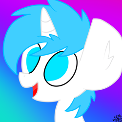 Size: 1024x1024 | Tagged: safe, artist:nhale, oc, oc only, oc:nhale, pony, unicorn, cute, cutie, gradient background, solo