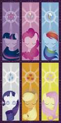 Size: 2489x4960 | Tagged: safe, artist:polarstar, applejack, fluttershy, pinkie pie, rainbow dash, rarity, twilight sparkle, g4, mane six