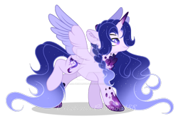 Size: 1280x873 | Tagged: safe, artist:existencecosmos188, oc, oc only, oc:existence, alicorn, pony, alicorn oc, colored wings, female, horn, mare, simple background, solo, transparent background, two toned wings, wings