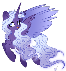 Size: 1280x1384 | Tagged: safe, artist:existencecosmos188, oc, oc only, alicorn, pony, alicorn oc, chest fluff, colored wings, female, horn, mare, simple background, smiling, solo, transparent background, two toned wings, wings