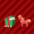 Size: 2160x2160 | Tagged: safe, anonymous artist, big macintosh, fluttershy, earth pony, pegasus, pony, series:fm holidays, series:hearth's warming advent calendar 2022, advent calendar, box, christmas, cute, female, floppy ears, flutterbox, fluttermac, high res, holiday, lineless, looking at each other, looking at someone, male, mare, pointy ponies, present, shipping, shyabetes, smiling, smiling at each other, stallion, straight
