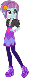 Size: 1180x3126 | Tagged: safe, artist:ajosterio, equestria girls, equestria girls series, festival looks, spoiler:eqg series (season 2), boots, clothes, clothes swap, dress, female, fur, high heel boots, leggings, shoes, simple background, solo, transparent background, vest