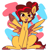 Size: 1519x1519 | Tagged: safe, artist:erynerikard, oc, oc only, oc:sunshine sketch, pegasus, pony, blushing, heart, heart eyes, looking at you, open mouth, open smile, raised hoof, sitting, smiling, solo, spread wings, unshorn fetlocks, waving, wingding eyes, wings