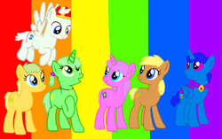 Size: 1024x645 | Tagged: safe, artist:starlandkrewfan, alicorn, earth pony, pegasus, pony, unicorn, lizzy the lizard, naarky the aardvark, parkdean resorts, pipsqueak the mouse, ponified, sid the seagull, sparkle the rabbit, sparky the rabbit, starland krew