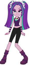 Size: 1292x2766 | Tagged: safe, artist:ajosterio, aria blaze, human, equestria girls, g4, ariabetes, bare shoulders, boots, clothes, cute, female, heart, jewelry, legs, lidded eyes, looking at you, necklace, pants, ponytails, shoes, simple background, sleeveless, smiling, smiling at you, solo, transparent background
