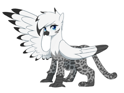 Size: 2640x1982 | Tagged: safe, artist:rvsbhrt, oc, oc only, griffon, simple background, solo, white background, wings