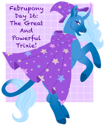 Size: 1280x1547 | Tagged: safe, artist:s0ftserve, trixie, pony, unicorn, g4, alternate design, cape, clothes, curved horn, hat, horn, leonine tail, simple background, solo, tail, transparent background, trixie's cape, trixie's hat