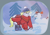 Size: 5879x4091 | Tagged: safe, artist:alumx, derpy hooves, pegasus, pony, g4, absurd resolution, bundled up, bundled up for winter, clothes, coat, cute, derpabetes, female, hat, mare, smiling, snow, snowpony, solo, winter, winter outfit