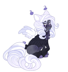 Size: 1555x1626 | Tagged: safe, artist:shady-bush, oc, original species, pony, scented pony, closed species, female, simple background, solo, tongue out, transparent background