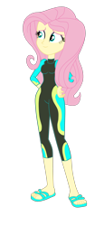 Size: 1800x3906 | Tagged: safe, artist:gmaplay, fluttershy, human, equestria girls, equestria girls specials, g4, my little pony equestria girls: better together, my little pony equestria girls: forgotten friendship, clothes, female, fluttershy's wetsuit, simple background, solo, transparent background, wetsuit