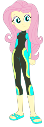 Size: 1457x4198 | Tagged: safe, artist:gmaplay, fluttershy, equestria girls, equestria girls series, forgotten friendship, clothes, simple background, solo, transparent background, wetsuit