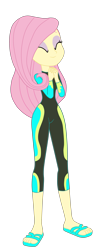 Size: 1747x4555 | Tagged: safe, artist:gmaplay, fluttershy, equestria girls, equestria girls series, forgotten friendship, clothes, simple background, solo, transparent background, wetsuit
