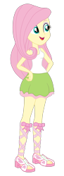 Size: 1254x3458 | Tagged: safe, artist:gmaplay, fluttershy, human, equestria girls, g4, bare shoulders, clothes, simple background, sleeveless, solo, transparent background