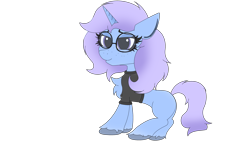 Size: 3840x2160 | Tagged: safe, artist:straighttothepointstudio, oc, oc only, pony, unicorn, g5, clothes, digital art, female, filly, foal, freckles, glasses, high res, simple background, smiling, solo, transparent background, unshorn fetlocks