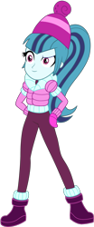 Size: 1280x3087 | Tagged: safe, artist:ajosterio, sonata dusk, human, equestria girls, equestria girls specials, g4, my little pony equestria girls: better together, my little pony equestria girls: holidays unwrapped, beanie, boots, clothes, clothes swap, cute, female, gloves, hand on hip, hat, long sleeves, pants, shoes, simple background, socks, solo, sonatabetes, transparent background, winter outfit