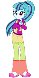 Size: 1024x2048 | Tagged: safe, artist:ajosterio, sonata dusk, human, equestria girls, g4, clothes, cute, female, hoodie, long sleeves, pajamas, pants, ponytail, raised eyebrow, simple background, solo, sonatabetes, transparent background