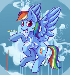 Size: 500x535 | Tagged: safe, artist:lechu-zaz, rainbow dash, pegasus, pony, g4, cloudsdale, solo