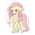 Size: 640x640 | Tagged: safe, artist:racoonman, fluttershy, pegasus, pony, g4, blushing, chest fluff, colored hooves, colored wings, colored wingtips, cute, ear fluff, female, floppy ears, mare, nervous, raised hoof, shy, shyabetes, simple background, sketch, solo, standing, teary eyes, three quarter view, unshorn fetlocks, white background, wing hands, wings