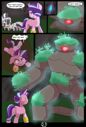 Size: 4750x7000 | Tagged: safe, alternate version, artist:chedx, starlight glimmer, zecora, golem, comic:the storm kingdom, g4, alternate hairstyle, alternate universe, butt, comic, fanfic, fanfic art, plot