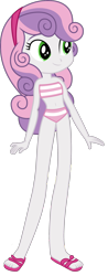 Size: 1280x3271 | Tagged: safe, artist:ajosterio, sweetie belle, human, equestria girls, g4, bikini, bikini bottom, bikini top, clothes, clothes swap, hairband, legs, sandals, simple background, sleeveless, smiling, solo, swimsuit, transparent background