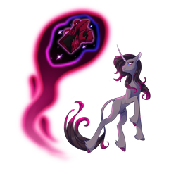 Size: 2500x2500 | Tagged: safe, artist:lekadema, oleander (tfh), classical unicorn, pony, unicorn, them's fightin' herds, book, cloven hooves, community related, female, high res, horn, leonine tail, simple background, solo, transparent background, unicornomicon, unshorn fetlocks