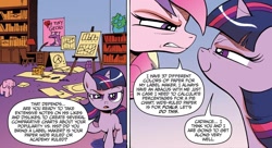 Size: 1334x724 | Tagged: safe, artist:andy price, idw, official comic, princess cadance, twilight sparkle, alicorn, pony, unicorn, friendship is magic #11, g4, neigh anything, spoiler:comic, dialogue, duo, female, filly, filly twilight sparkle, mare, speech bubble, teen princess cadance, unicorn twilight, younger