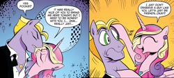 Size: 1334x601 | Tagged: safe, artist:andy price, idw, official comic, buck withers, princess cadance, alicorn, earth pony, pony, g4, neigh anything, spoiler:comic, spoiler:comic12, dialogue, duo, female, friendzone, male, mare, speech bubble, stallion, teen princess cadance