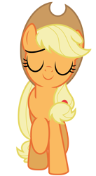 Size: 3972x7270 | Tagged: safe, artist:estories, applejack, earth pony, pony, g4, absurd resolution, cowboy hat, cute, eyes closed, female, hat, jackabetes, mare, simple background, smiling, solo, stetson, transparent background, vector