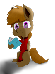 Size: 3000x4000 | Tagged: safe, artist:ilikeluna, oc, oc only, oc:cookie stamps, pegasus, pony, book, cheek fluff, glasses, simple background, solo, transparent background