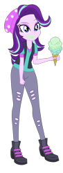 Size: 1600x4398 | Tagged: safe, artist:gmaplay, starlight glimmer, human, equestria girls, equestria girls specials, g4, my little pony equestria girls: mirror magic, beanie, clothes, eyebrows, female, fist, grin, hat, high res, simple background, smiling, solo, torn clothes, transparent background