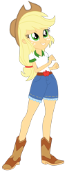 Size: 1800x4663 | Tagged: safe, artist:gmaplay, applejack, human, equestria girls, g4, my little pony equestria girls: legend of everfree, camp everfree outfits, simple background, solo, transparent background