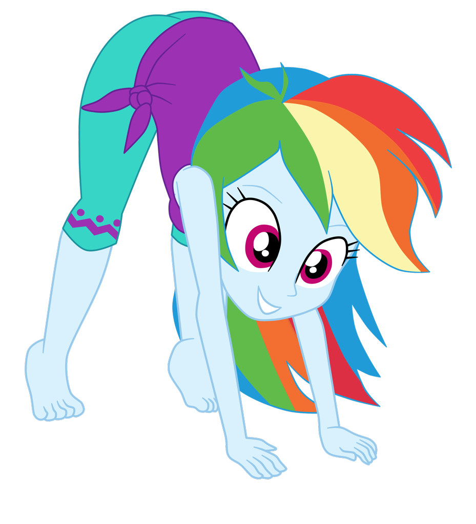 2951407 - safe, artist:reinbou, rainbow dash, pony, semi-anthro, alternate  hairstyle, arm hooves, blushing, cat ears, clothes, meme, sad cat dance,  simple background, solo - Derpibooru