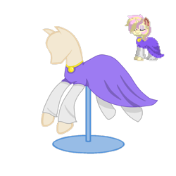 Size: 1080x1080 | Tagged: safe, artist:fluttershy_mop, oc, oc:rosy gleam, pony, unicorn, pony town, asriel dreemurr, clothes, dress, mannequin, simple background, the yellow feather, theyellowfeather, transparent background, undertale