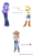 Size: 828x1392 | Tagged: safe, artist:prettycelestia, applejack, princess luna, vice principal luna, oc, oc:midapple night, human, equestria girls, g4, belt buckle, clothes, four arms, fusion, fusion:applejack, fusion:lunajack, fusion:princess luna, fusion:vice principal luna, high heels, long pants, multiple arms, scarf, shoes, simple background, white background