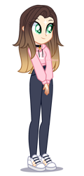 Size: 1096x2282 | Tagged: safe, artist:skyfallfrost, oc, oc only, oc:cindy, human, equestria girls, g4, clothes, hoodie, pants, simple background, solo, transparent background