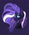 Size: 920x1103 | Tagged: safe, artist:orbitingdamoon, nightmare rarity, pony, unicorn, g4, bust, female, mare, purple background, simple background, solo