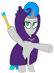Size: 978x1324 | Tagged: safe, artist:knife smile, oc, oc only, oc:knife smile, pony, unicorn, bipedal, cloak, clothes, simple background, thaumcraft, thaumic equestria, transparent background