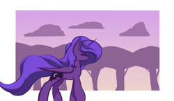 Size: 1820x1065 | Tagged: safe, artist:lu.de, princess luna, alicorn, pony, g4, eyes closed, simple background, slender, solo, sternocleidomastoid, thin, wings