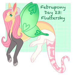 Size: 1280x1324 | Tagged: safe, artist:s0ftserve, fluttershy, draconequus, g4, simple background, solo, transparent background