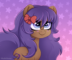 Size: 2307x1944 | Tagged: safe, artist:madelinne, oc, oc only, earth pony, pony, commission, high res, purple hair, simple background, your character here