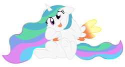 Size: 8200x4433 | Tagged: safe, artist:laszlvfx, artist:starshade, princess celestia, alicorn, pony, g4, absurd resolution, base used, cute, cutelestia, sillestia, silly, silly pony, simple background, solo, tongue out, transparent background