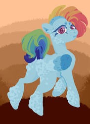 Size: 2550x3509 | Tagged: safe, artist:cherryseas, rainbow dash, pegasus, pony, g4, alternate hairstyle, female, high res, mare, solo, wings