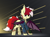 Size: 2571x1920 | Tagged: safe, artist:aaathebap, oc, oc only, oc:aaaaaaaaaaa, bat pony, pony, fallout equestria, bandage, bat pony oc, bleeding, blood, clothes, cut, fallout, jumpsuit, looking at you, male, male oc, pipbuck, pony oc, solo, stallion, stallion oc, vault suit