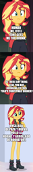 Size: 500x2551 | Tagged: safe, edit, edited screencap, screencap, sunset shimmer, equestria girls, equestria girls series, argentina, christmas, comic, food, holiday, human sunset, screencap comic, self paradox, self ponidox, spanish, translated in the description