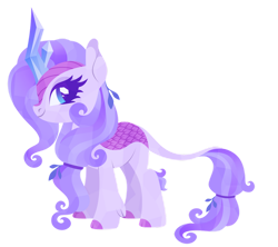 Size: 1024x908 | Tagged: safe, artist:kabuvee, oc, kirin, crystal horn, female, horn, simple background, solo, transparent background