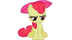 Size: 3000x1688 | Tagged: safe, artist:totalcrazyness101, apple bloom, earth pony, pony, g4, female, filly, foal, simple background, solo, transparent background, upset, vector