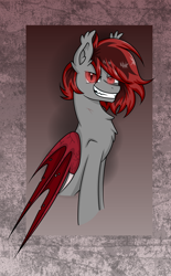 Size: 2754x4437 | Tagged: safe, artist:dreamy990, oc, oc:blood moon, bat pony, pony, male, solo, stallion