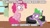 Size: 886x500 | Tagged: safe, artist:forgalorga, edit, pinkie pie, spike, dragon, earth pony, pony, your little cat 3, g4, duo, eye contact, female, looking at each other, looking at someone, male, mare, reference, the owl house