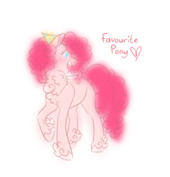 Size: 1280x1328 | Tagged: safe, artist:joburii, pinkie pie, earth pony, pony, g4, simple background, solo, white background